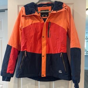 O'Neill Tri-Color Jacket - Orange Pink Navy